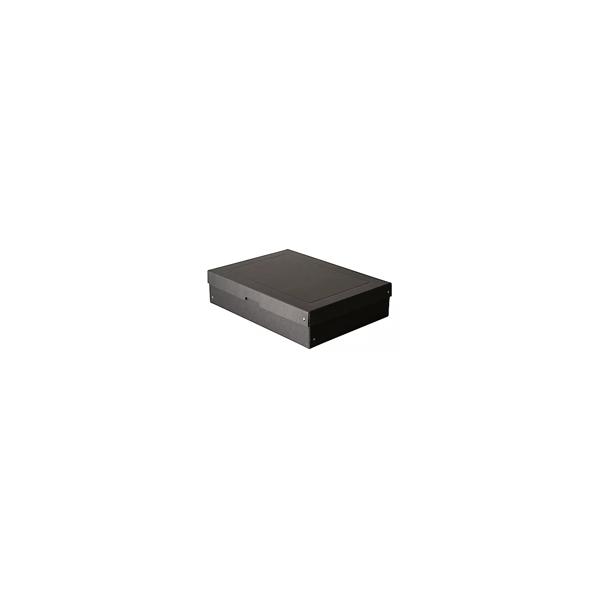 Archiefdoos Falken PURE Box Zwart A3, voor maximaal 1250 vel, met etiketveld, L 440 x B 320 x vulhoogte 100 mm, Blaue Engel, FSC® karton, zwart