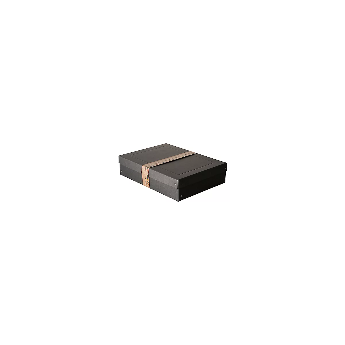 Archiefdoos Falken PURE Box Zwart A3, voor maximaal 1250 vel, met etiketveld, L 440 x B 320 x vulhoogte 100 mm, Blaue Engel, FSC® karton, zwart