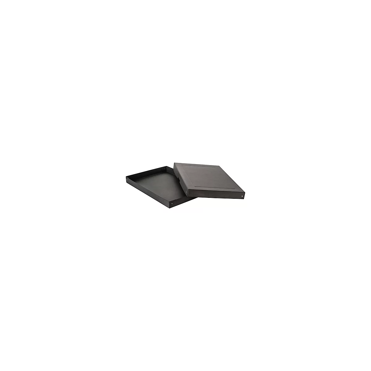 Archiefdoos Falken PURE Box Zwart A3, voor maximaal 500 vel, met etiketveld, L 440 x B 320 x vulhoogte 40 mm, Blaue Engel, FSC® karton, zwart