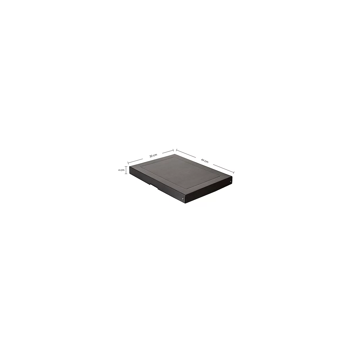 Archiefdoos Falken PURE Box Zwart A3, voor maximaal 500 vel, met etiketveld, L 440 x B 320 x vulhoogte 40 mm, Blaue Engel, FSC® karton, zwart