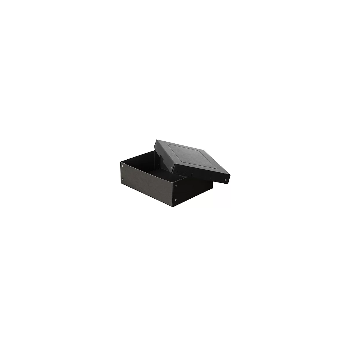 Archiefdoos Falken PURE Box Zwart A4, voor maximaal 1250 vel, met etiketveld, L 320 x B 240 x vulhoogte 100 mm, Blaue Engel, FSC® karton, zwart