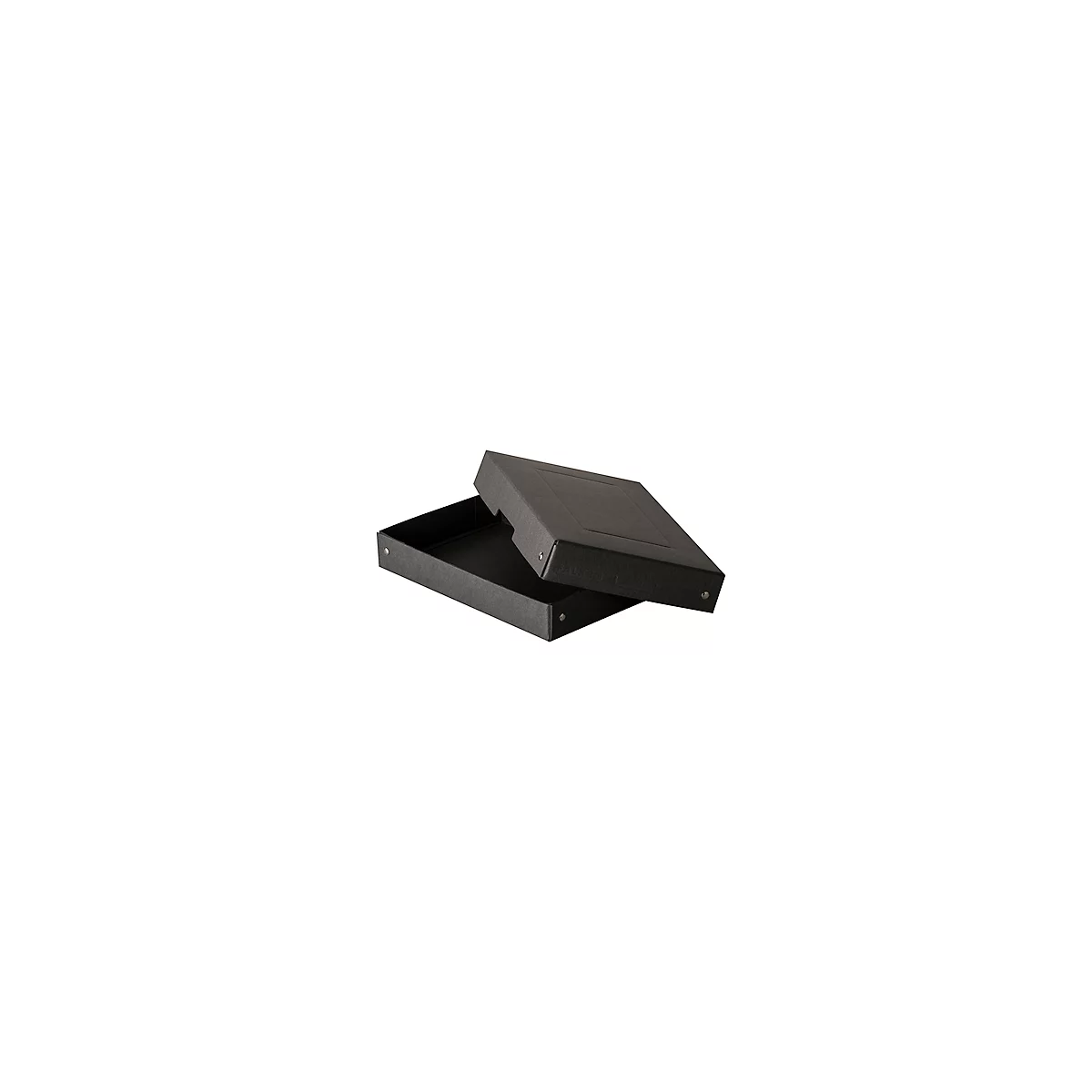 Archiefdoos Falken PURE Box Zwart A5, voor maximaal 500 vel, met etiketveld, L 250 x B 180 x vulhoogte 40 mm, Blaue Engel, FSC® karton, zwart
