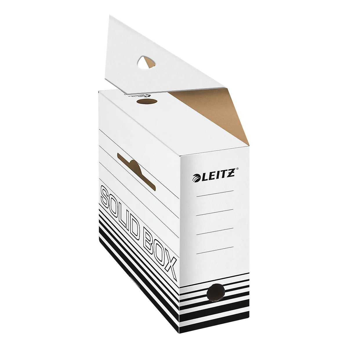 Archiefdoos Leitz Solid Box 6128 100 mm, A4, voor 900 vellen, 10 stuks, wit