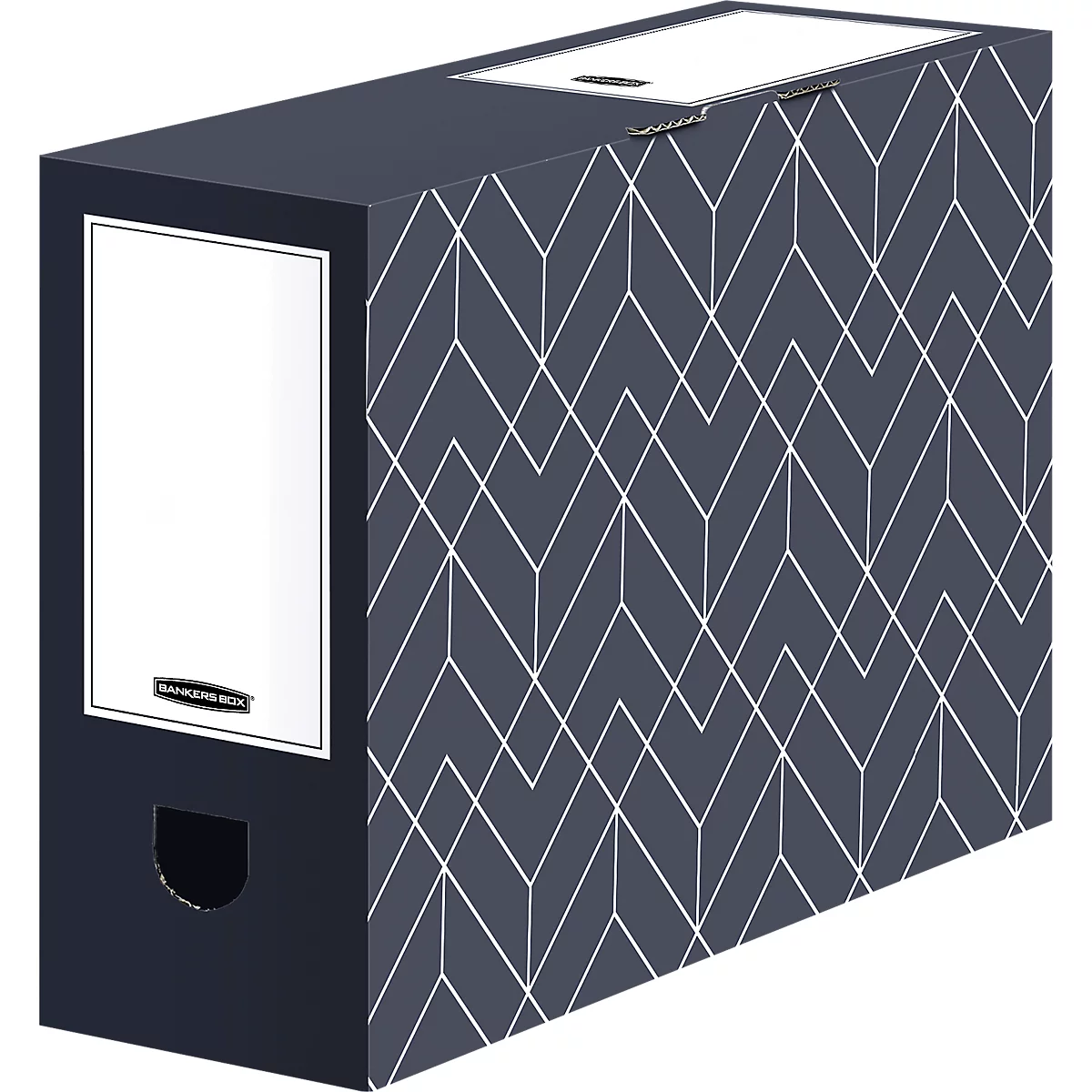 Archiefdozen Décor BANKERS BOX - FSC gerecycled karton - rug 100 mm - nachtblauw - 5 stuks