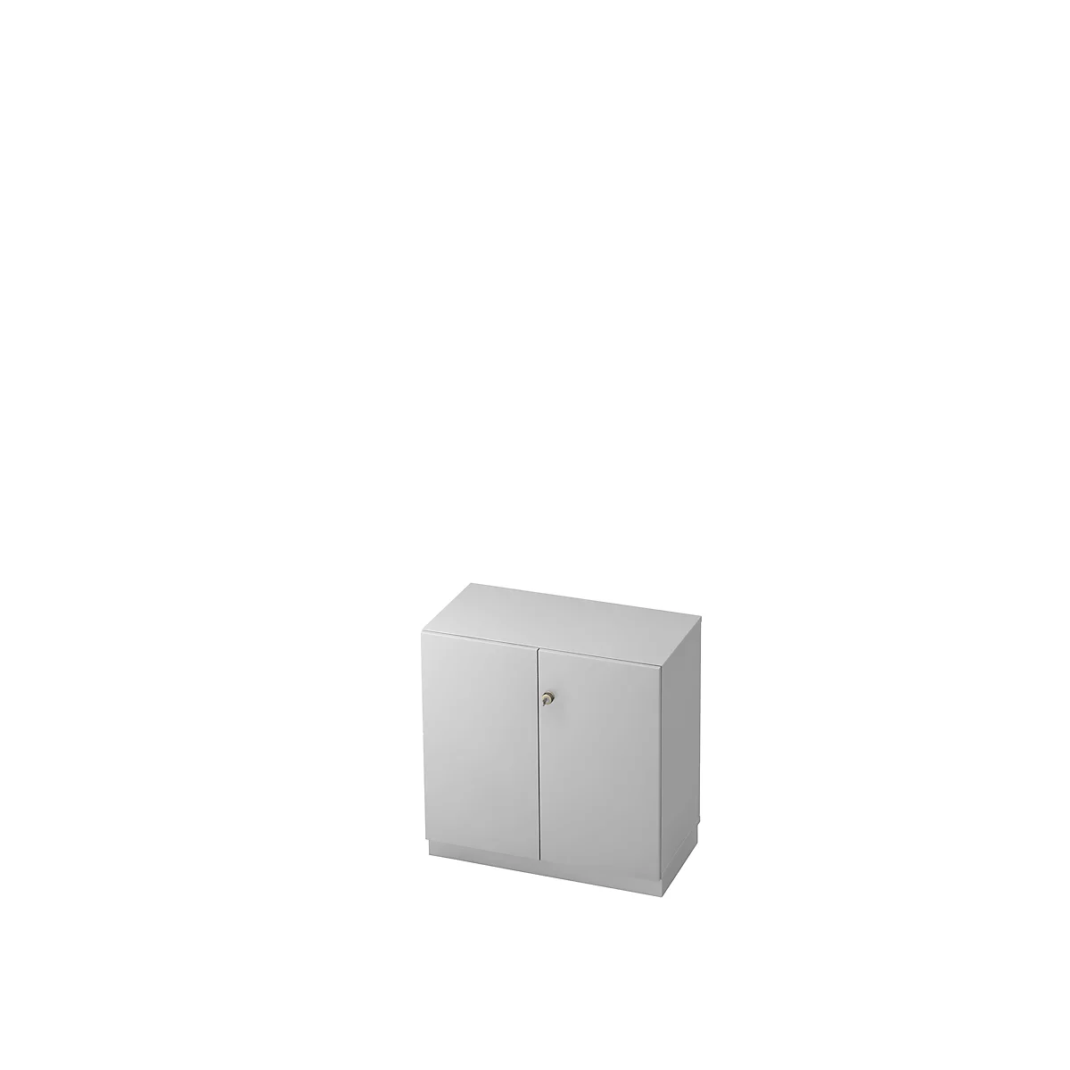 Archiefkast, 2 ordnerhoogten, B 800 x D 420 mm, lichtgrijs