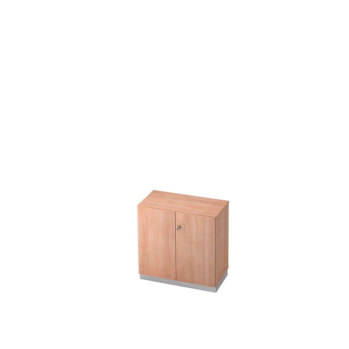 Archiefkast, 2 ordnerhoogten, B 800 x D 420 mm, notenhoutpatroon