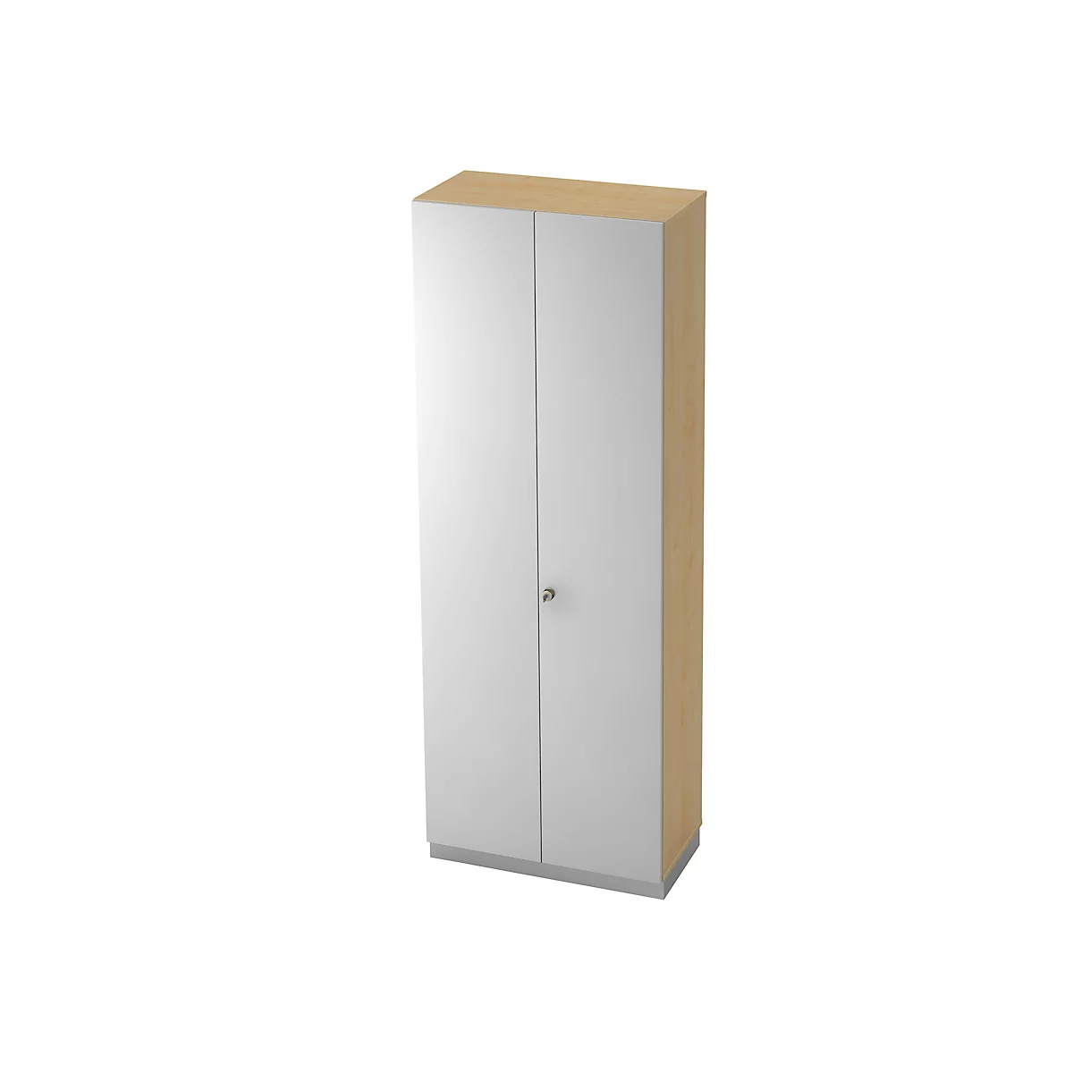 Archiefkast 6 ordnerhoogten, B 800 x D 420 mm, esdoornpatroon/zilver