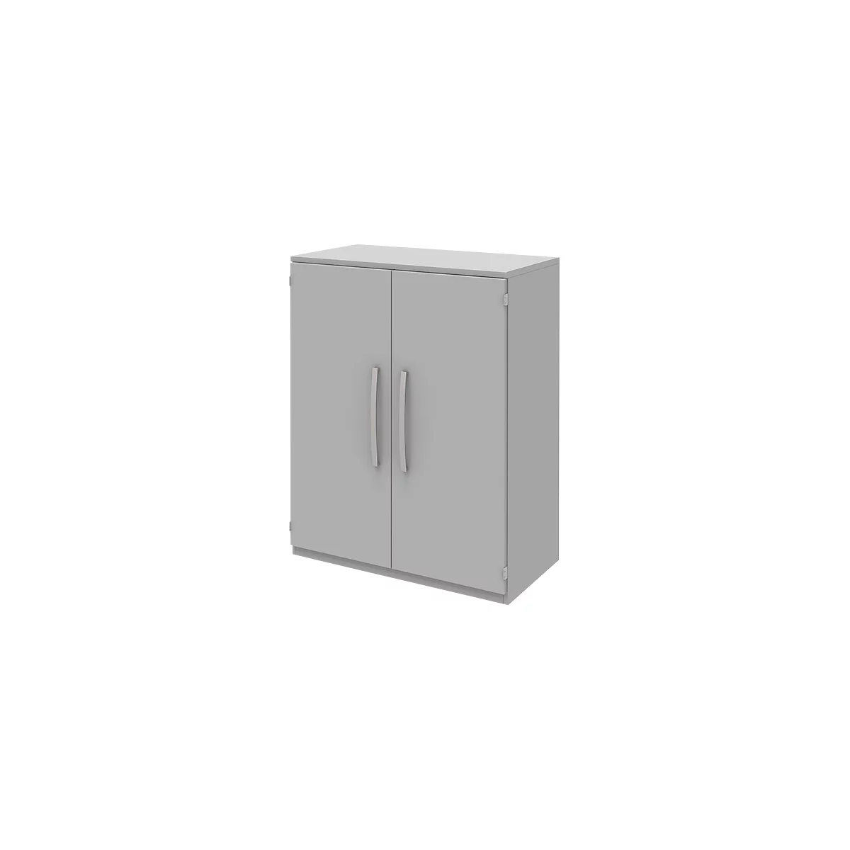 Archiefkast BARI, 3 ordnerhoogten, 2 legborden, B 819 x D 430 x H 1117 mm, lichtgrijs