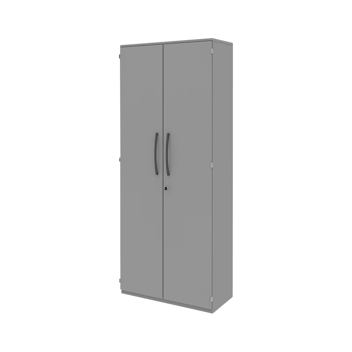 Archiefkast BARI, 6 ordnerhoogten, met middenwand, B 1000 x D 430 x H 2174 mm, m.grijs/m.grijs/antraciet