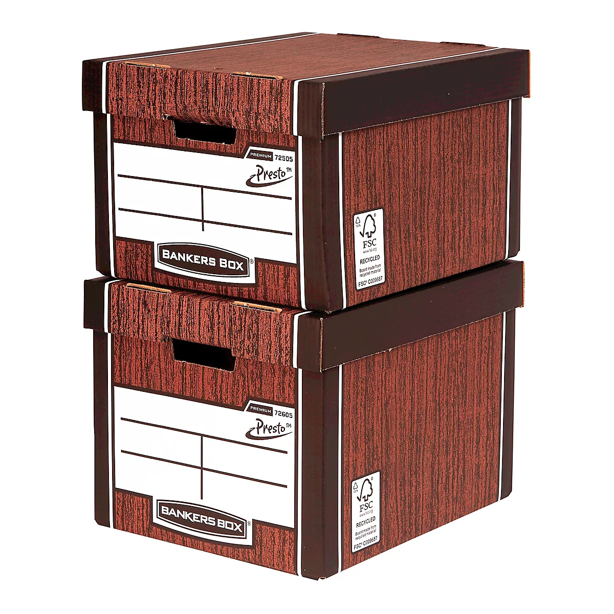 Archivbox BANKERS BOX® Premium Classic, für A4-Formate, stapelbar bis 6 Stück, 100 % Recycling-Karton, B 330 x T 381 x H 254 mm, braun, 5 Stück