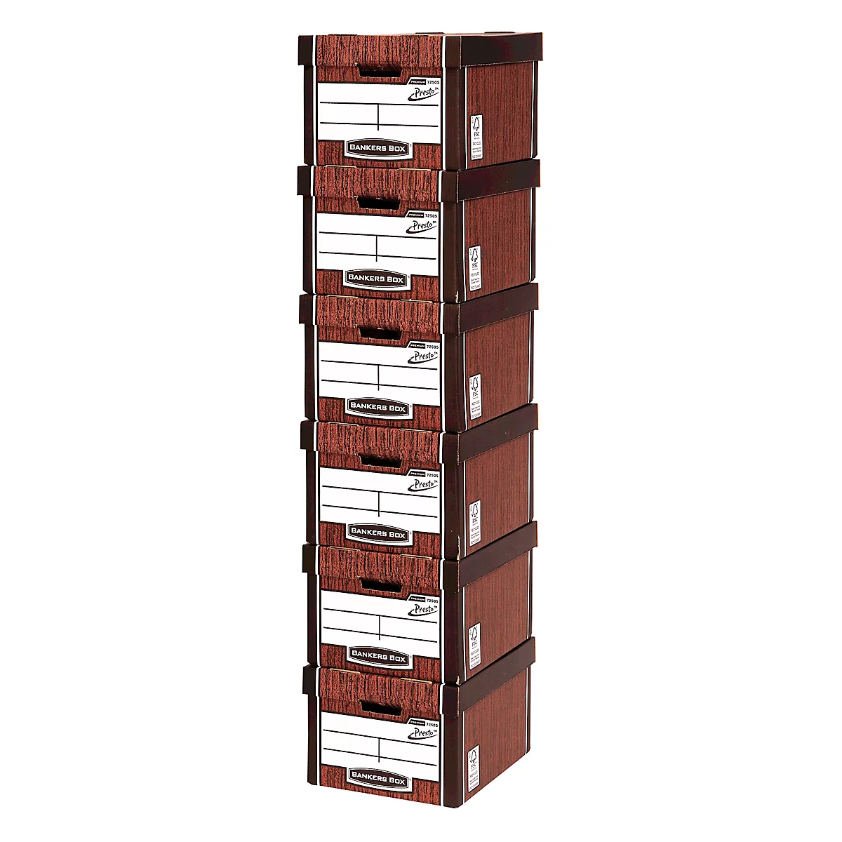 Archivbox BANKERS BOX® Premium Classic, für A4-Formate, stapelbar bis 6 Stück, 100 % Recycling-Karton, B 330 x T 381 x H 254 mm, braun, 5 Stück