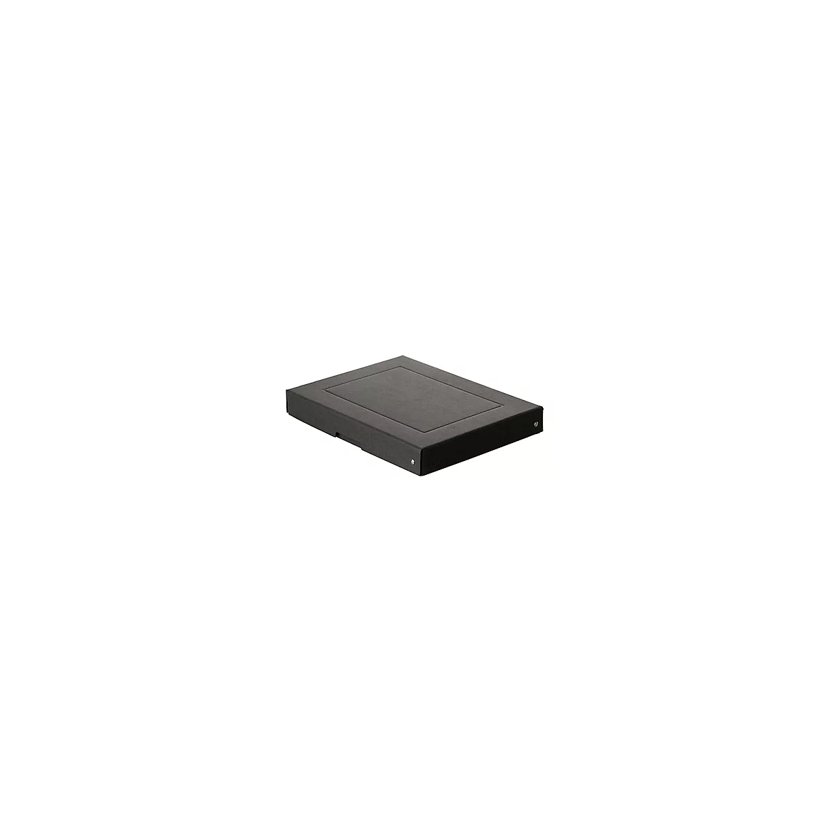 Archivbox Falken PURE Box Black A4, für bis zu 500 Blatt, mit Beschriftungsfeld, L 320 x B 240 x Füllhöhe 40 mm, Blauer Engel, FSC®-Pappe, schwarz