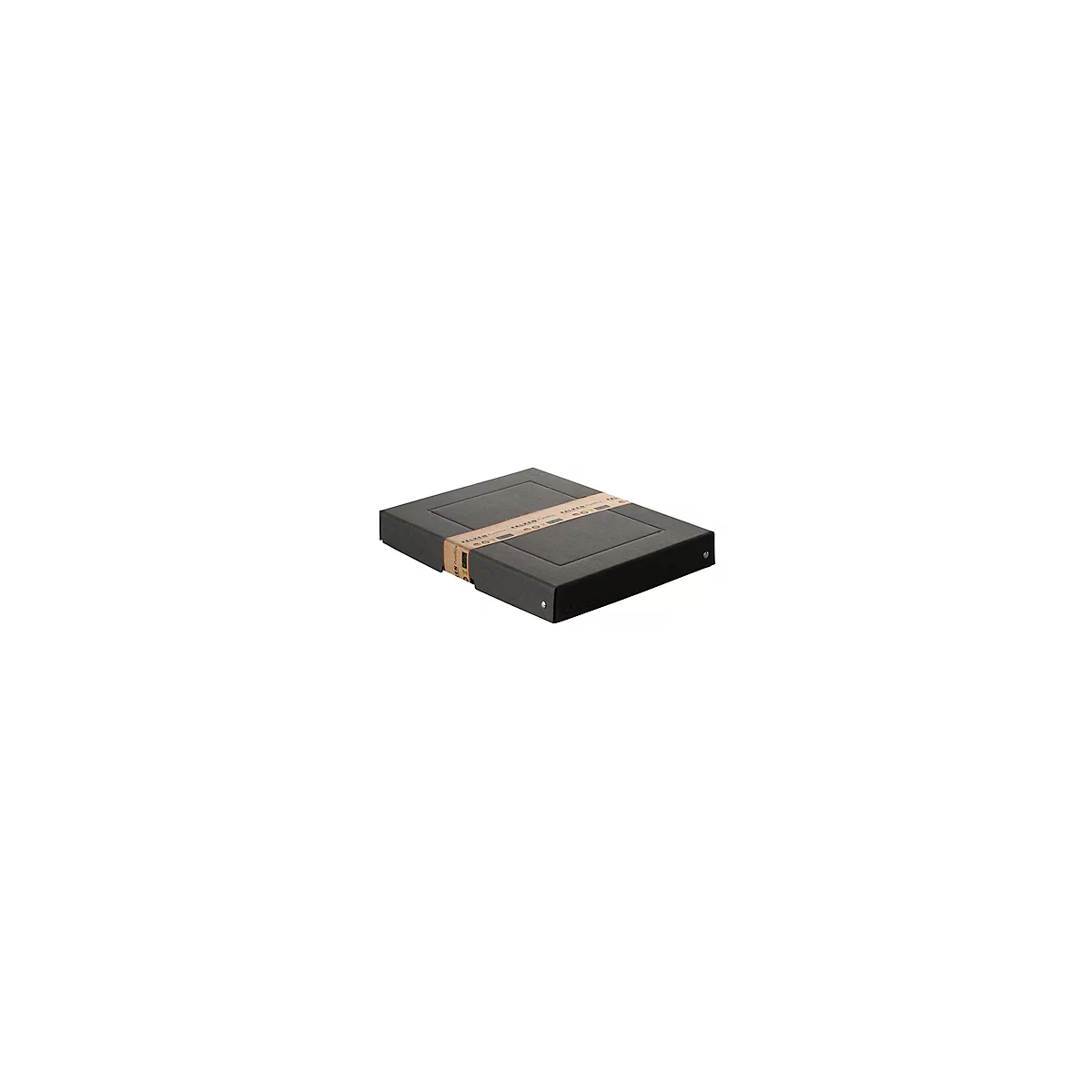 Archivbox Falken PURE Box Black A4, für bis zu 500 Blatt, mit Beschriftungsfeld, L 320 x B 240 x Füllhöhe 40 mm, Blauer Engel, FSC®-Pappe, schwarz