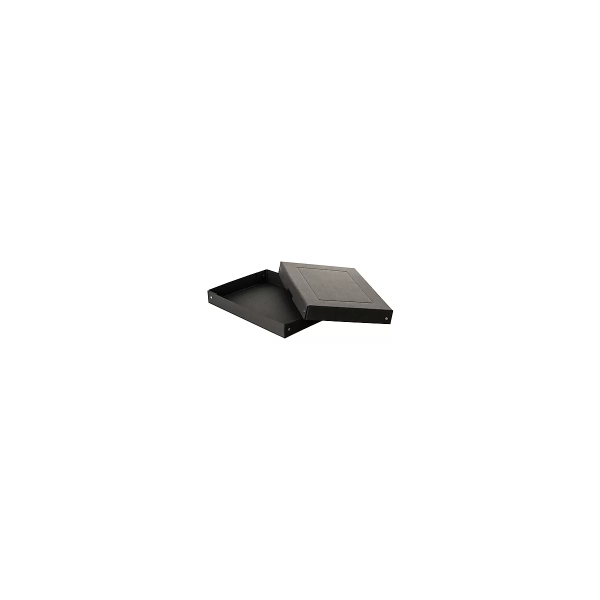 Archivbox Falken PURE Box Black A4, für bis zu 500 Blatt, mit Beschriftungsfeld, L 320 x B 240 x Füllhöhe 40 mm, Blauer Engel, FSC®-Pappe, schwarz