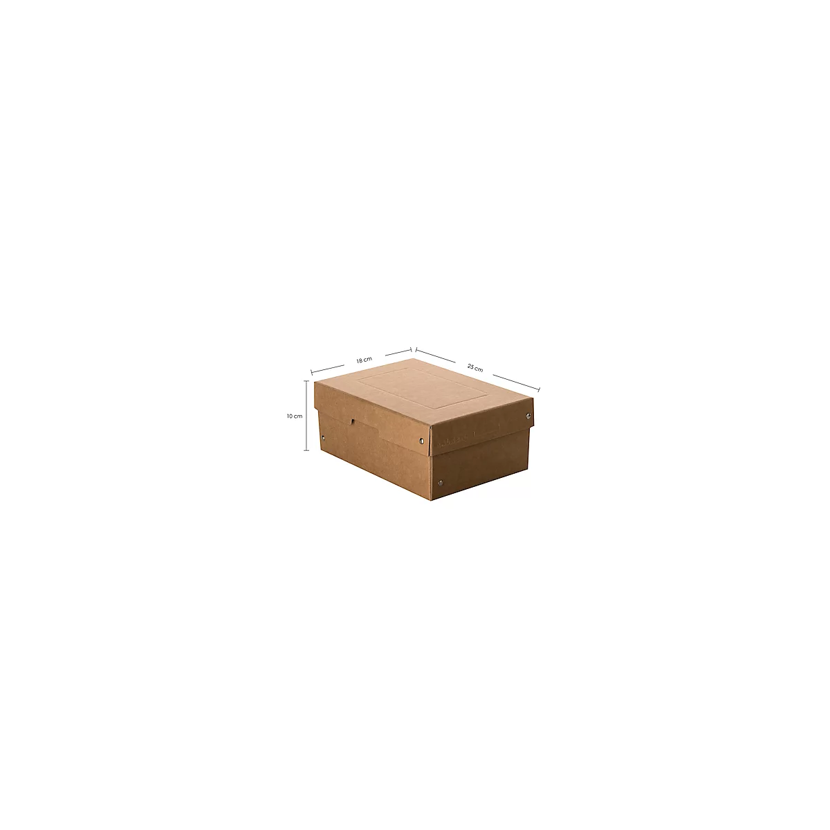 Archivbox Falken PureBox Nature A5, für bis zu 1250 Blatt, mit Beschriftungsfeld, L 250 x B 180 x Füllhöhe 100 mm, FSC®-Pappe, braun