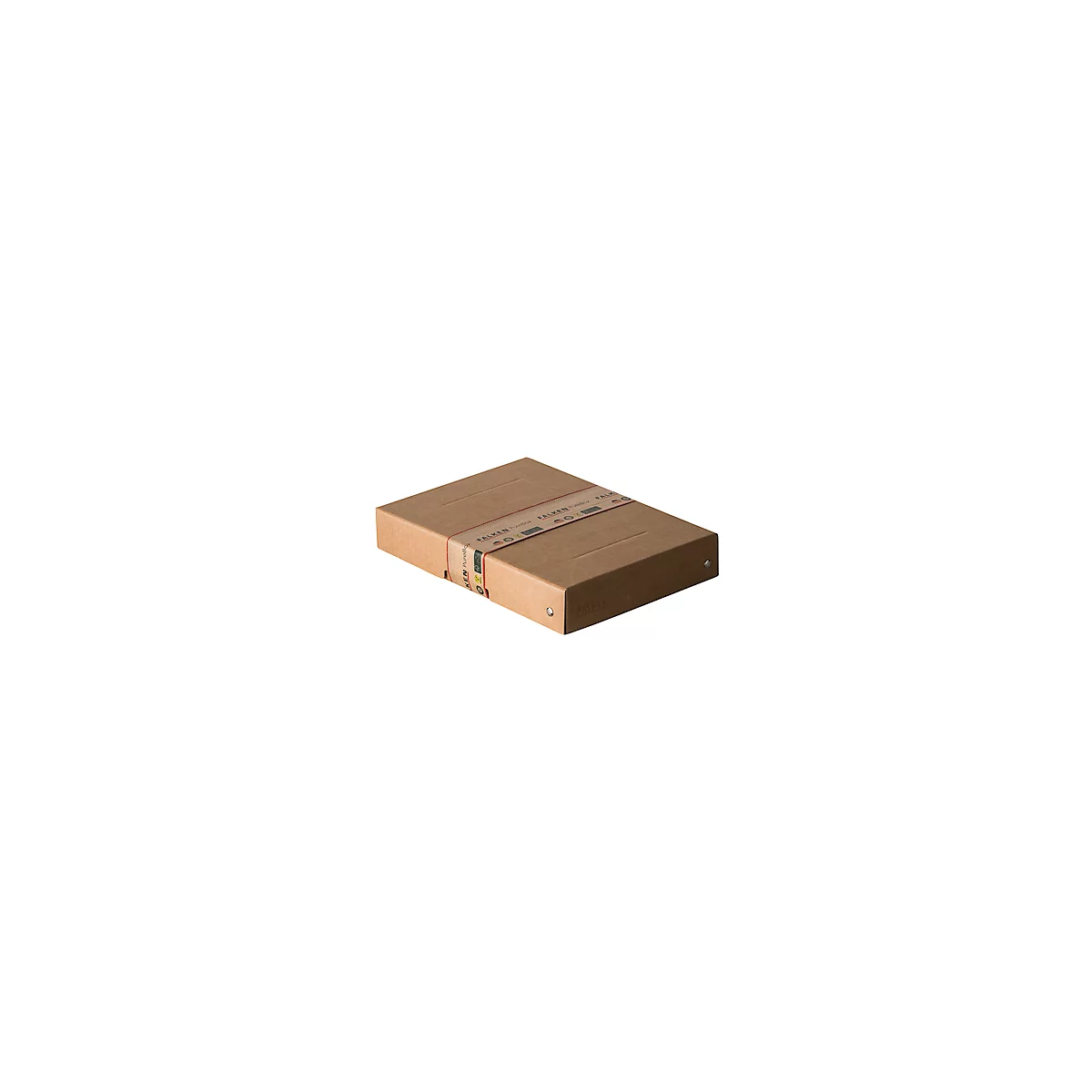 Archivbox Falken PureBox Nature A5, für bis zu 500 Blatt, mit Beschriftungsfeld, L 250 x B 180 x Füllhöhe 40 mm, FSC®-Pappe, braun