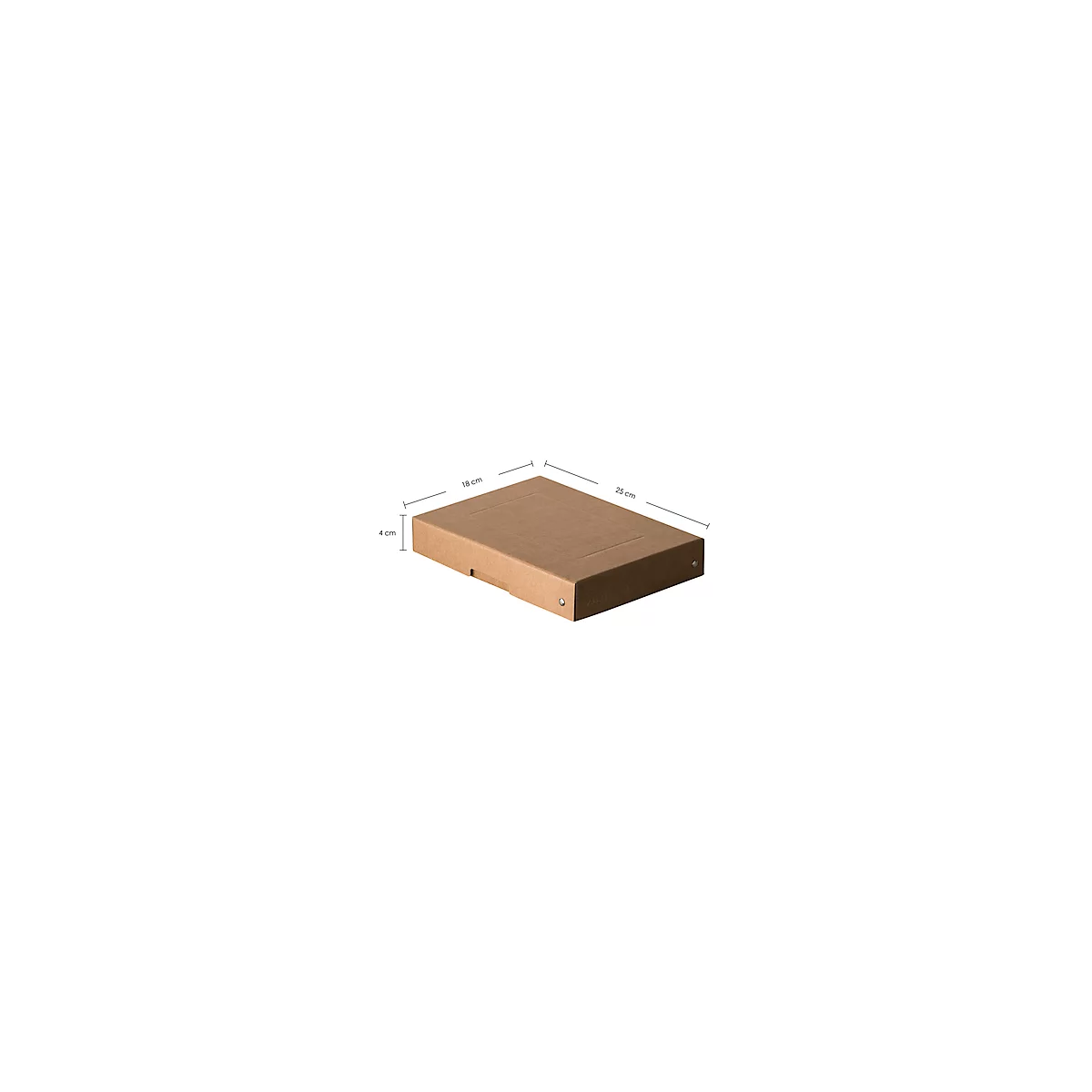Archivbox Falken PureBox Nature A5, für bis zu 500 Blatt, mit Beschriftungsfeld, L 250 x B 180 x Füllhöhe 40 mm, FSC®-Pappe, braun