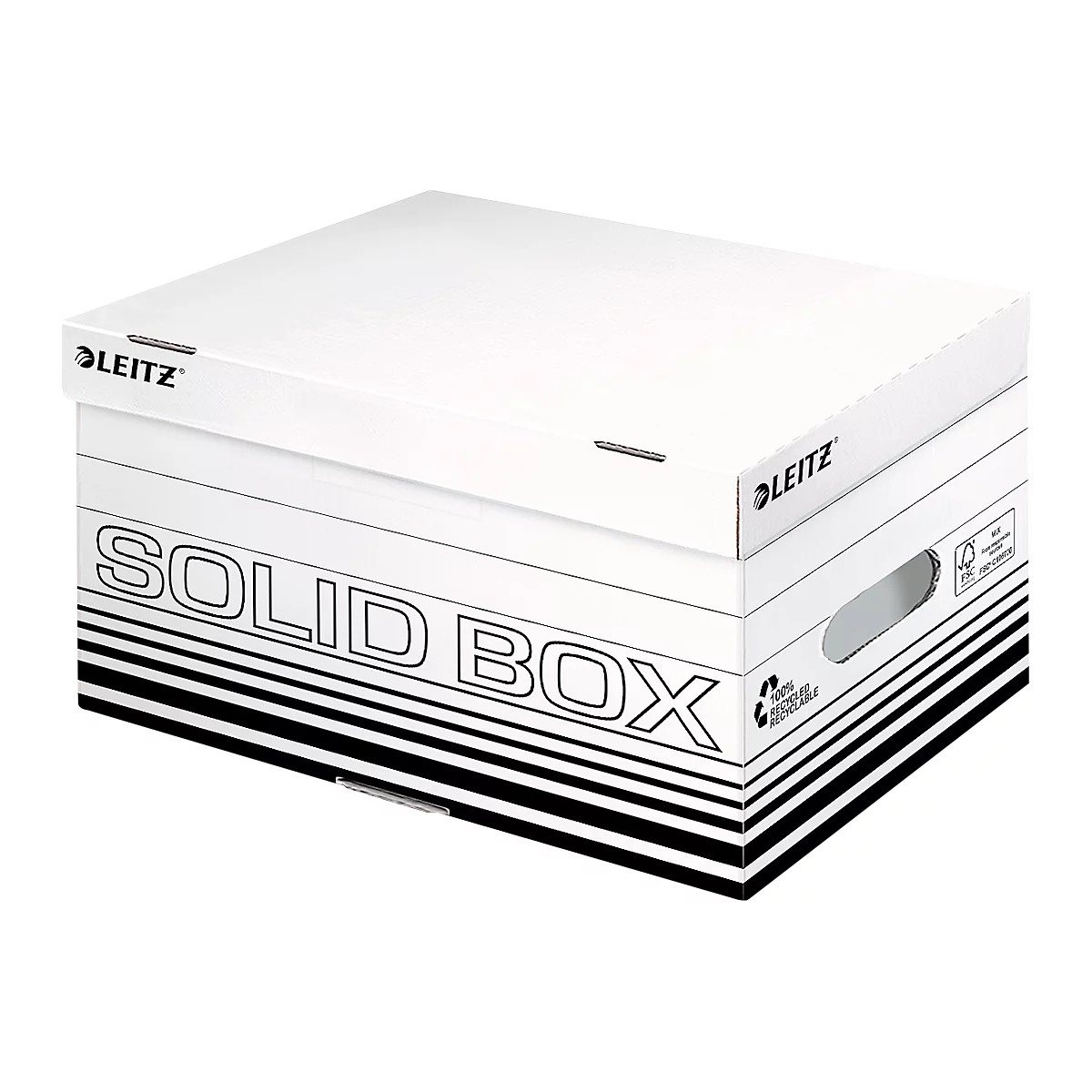 Archivbox Leitz Solid Box S 6117, 10 Stück, weiss