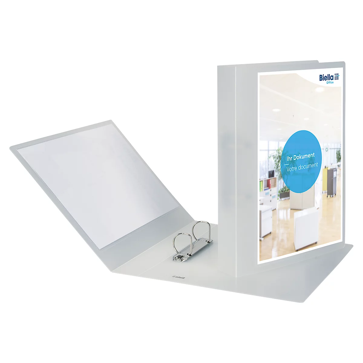 Archivordner Biella, für DIN A4, Rückenbreite 70 mm, selbstklebendes Rückenschild, mit Griffloch, L 245 x 73 x 320 mm, Karton, braun