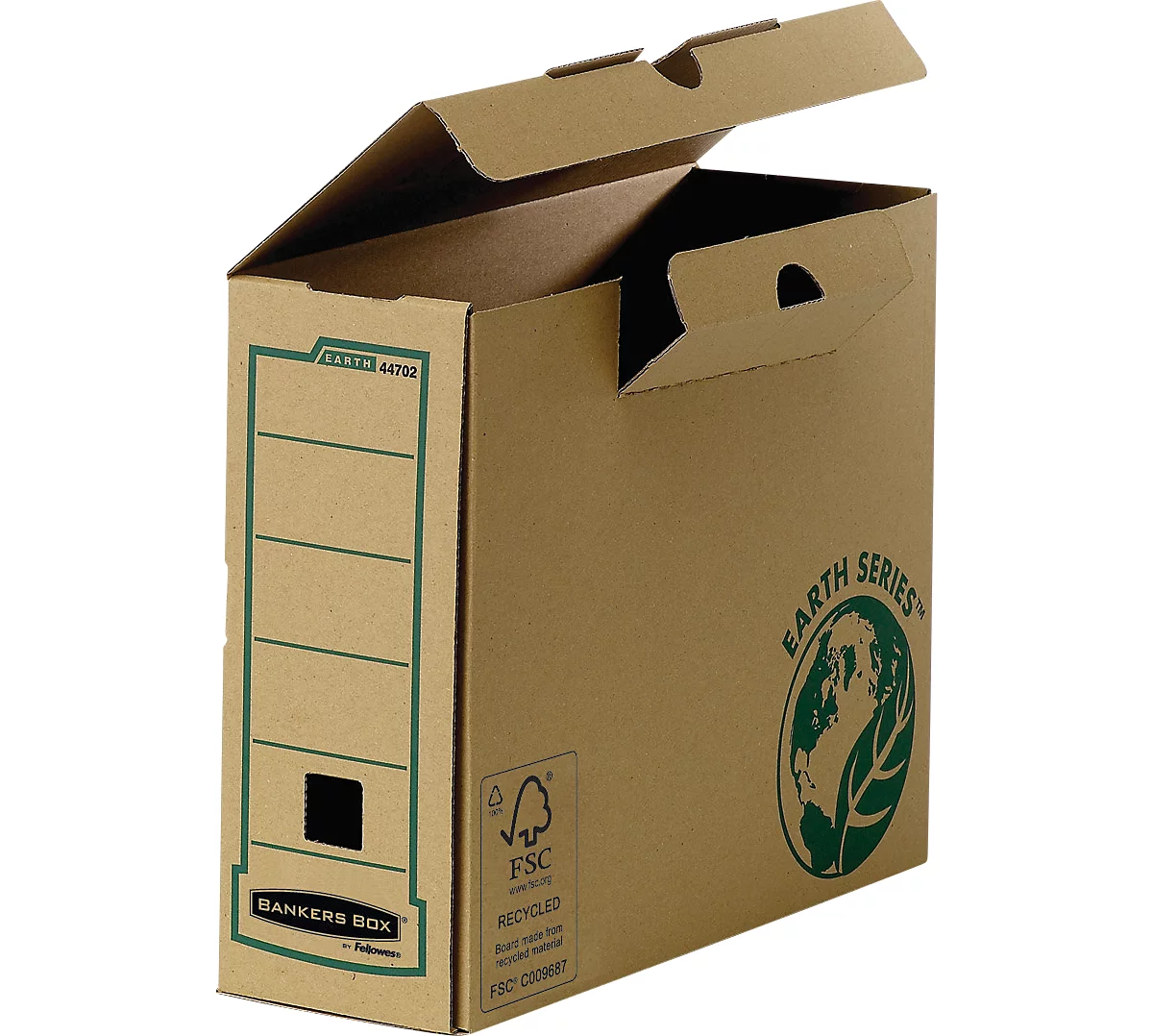 Archivschachtel Bankers Box® Earth, DIN A4, Rückenbreite 100 mm, 100 % Recycling-Karton, 20 Stück