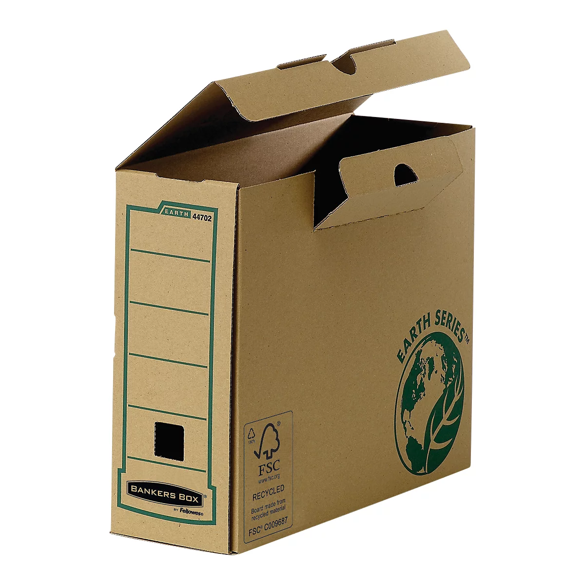 Archivschachtel Bankers Box® Earth, DIN A4, Rückenbreite 100 mm, 100 % Recycling-Karton, 20 Stück