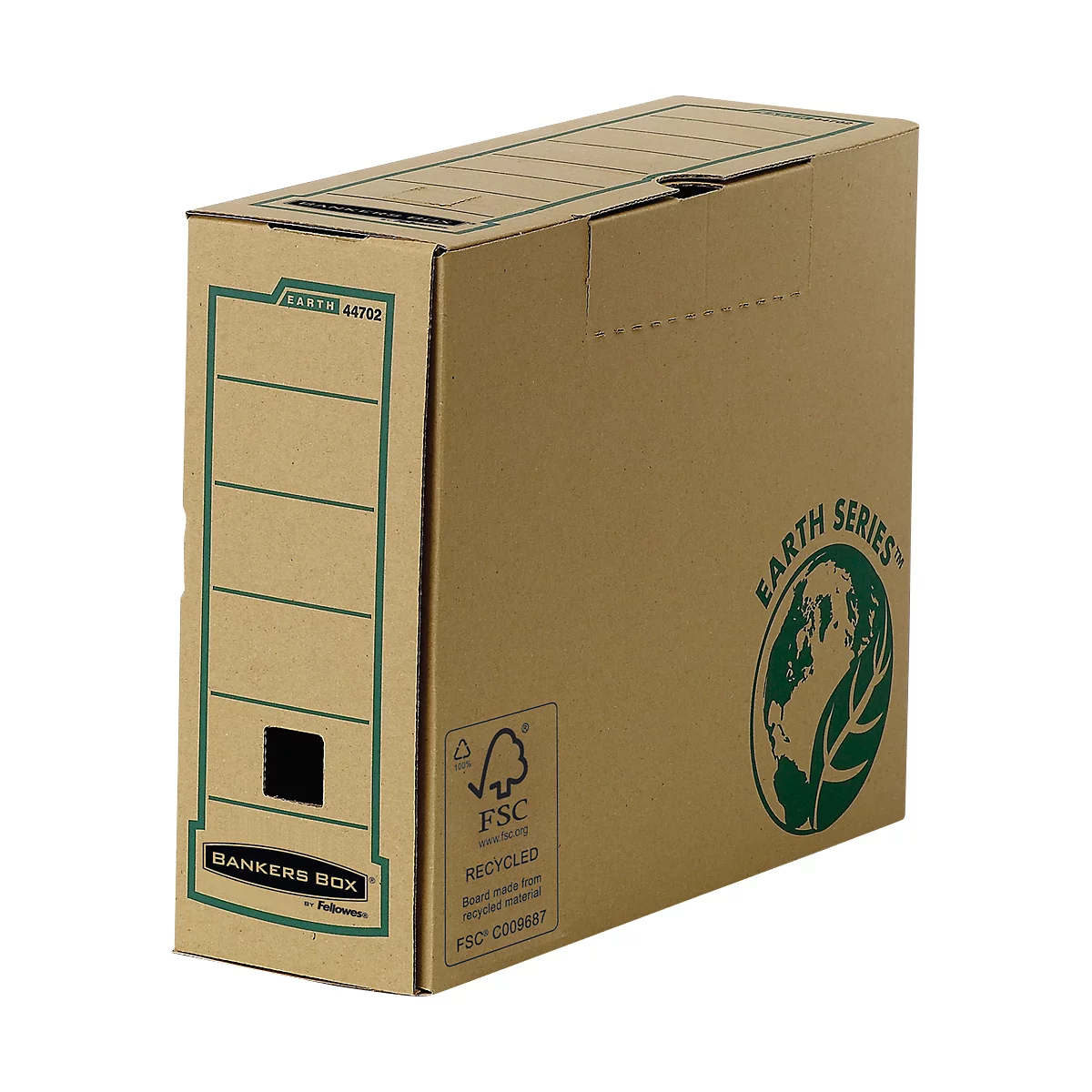 Archivschachtel Bankers Box® Earth, DIN A4, Rückenbreite 100 mm, 100 % Recycling-Karton, 20 Stück