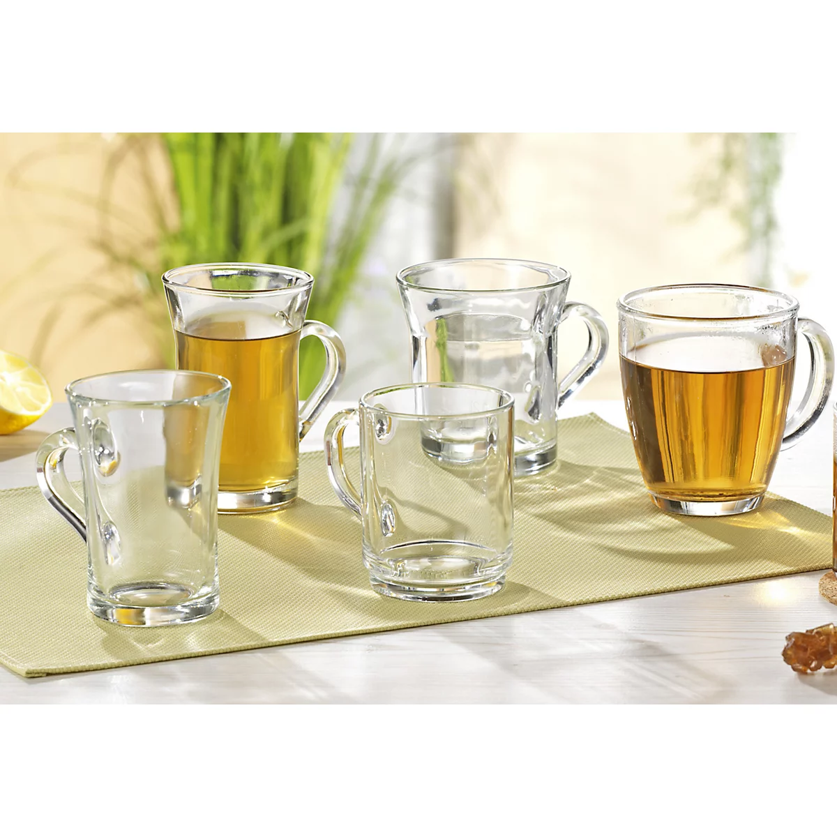 Arcoroc Daniel Henkelbecher 0,25 L, gehärtetes Glas, Füllstrich 0,2 L, stapelbar, H90×Ø72 mm, transparent, 12 st