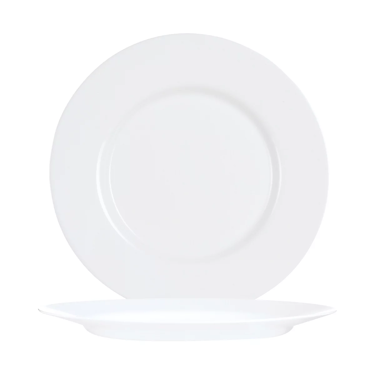 Arcoroc Everyday Uni Flacher Teller 26,5 cm, Blanc, gehärtetes Glas, spülmaschinen- & mikrowellengeeignet, 6 St