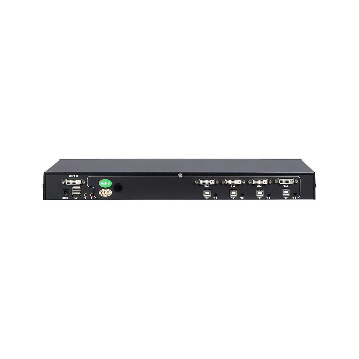 Argus AS-9104DA - KVM-/Audio-Switch - 4 x KVM/Audio - 1 lokaler Benutzer - Desktop, an Rack montierbar