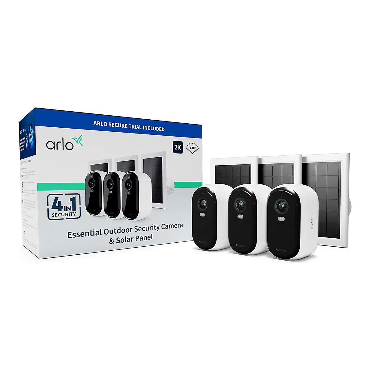 Arlo Essential - 2. Generation - Netzwerk-Überwachungskamera - Innenbereich, Außenbereich - witterungsbeständig - Farbe (Tag&Nacht)