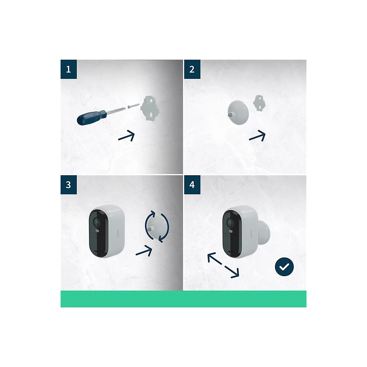 Arlo Essential - Netzwerk-Überwachungskamera - Innenbereich, Außenbereich - witterungsbeständig - Farbe (Tag&Nacht) - 4 MP
