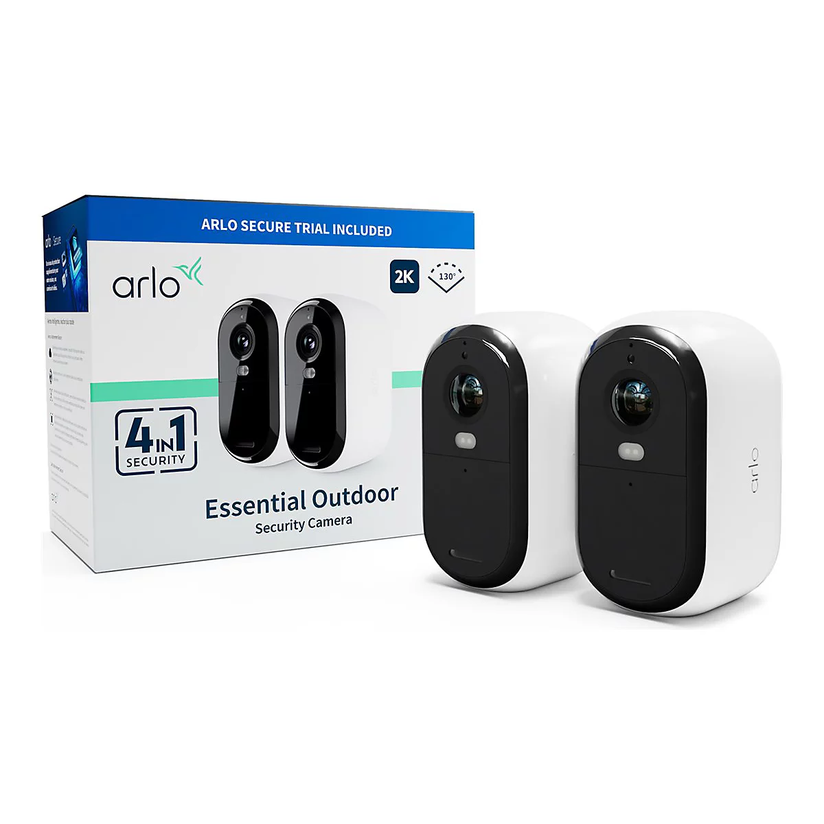 Arlo Essential - Netzwerk-Überwachungskamera - Innenbereich, Außenbereich - witterungsbeständig - Farbe (Tag&Nacht) - 4 MP