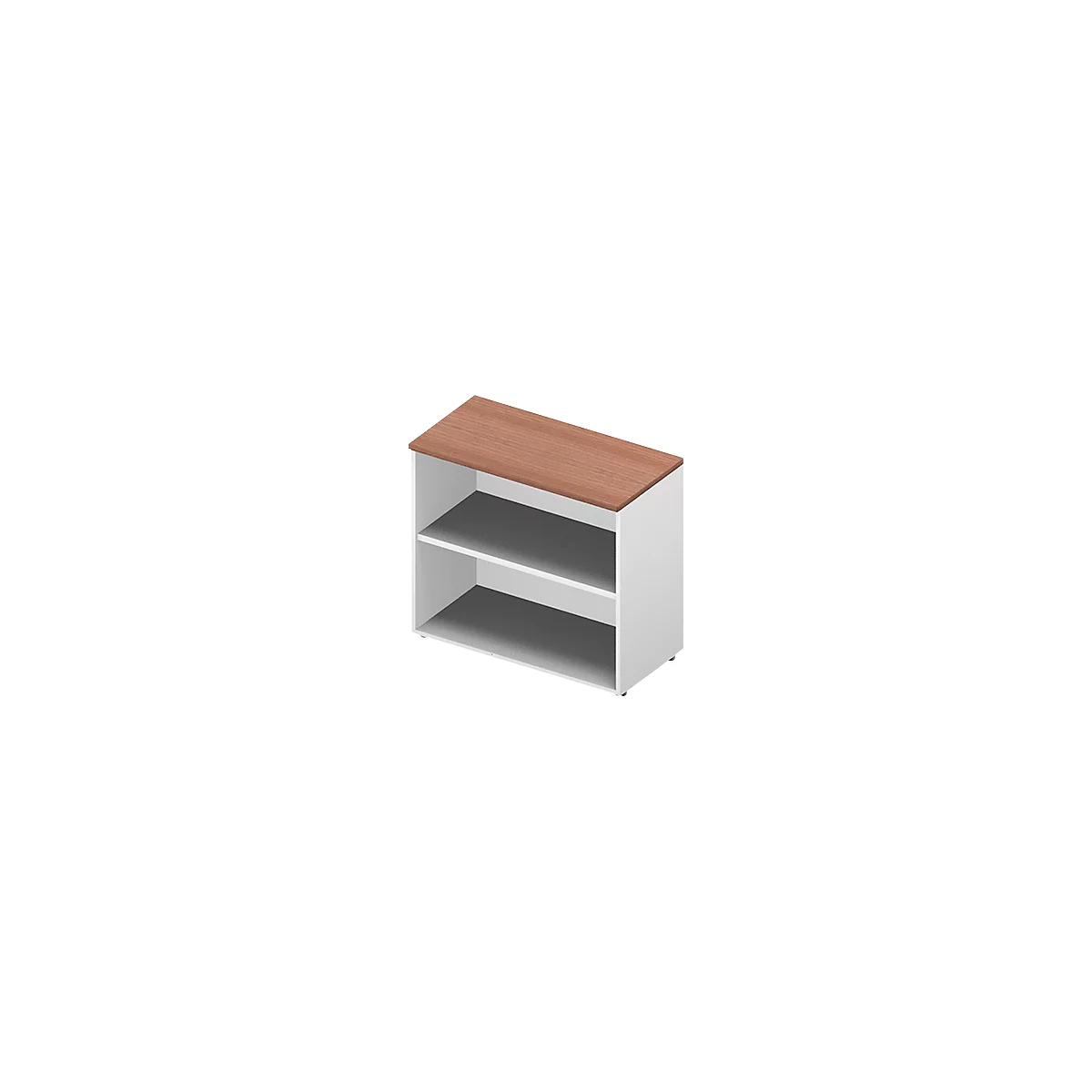 ARLON OFFICE boekenkast, spaanplaat, 2 OH, B 900 x D 450 x H 816 mm, noten Canaletto/wit