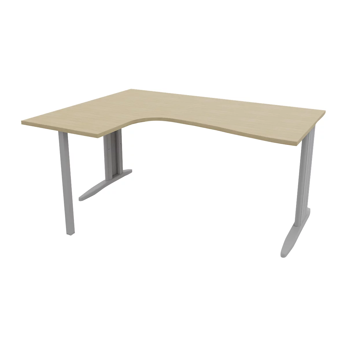 ARLON-OFFICE schuin bureau, B 1600 x D 1200 x H 730 mm, eiken decor