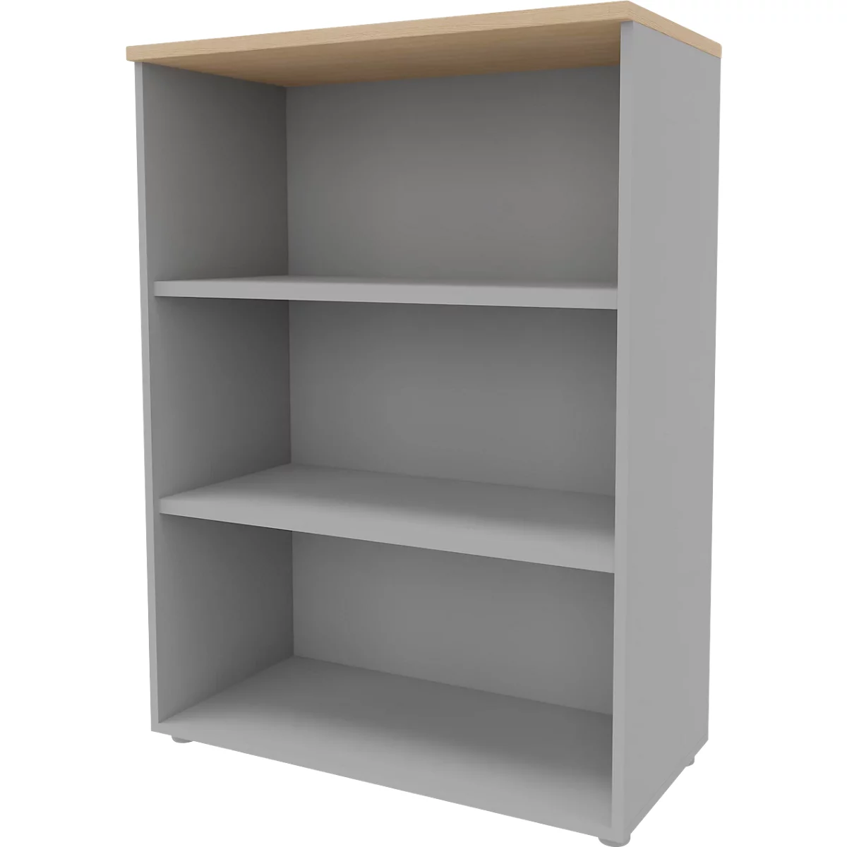 ARLON OFFICE stellingkast, 3 dossierhoogtes, 2 variabele legborden, B 900 x D 450 x H 1232 mm, eiken decor/alu