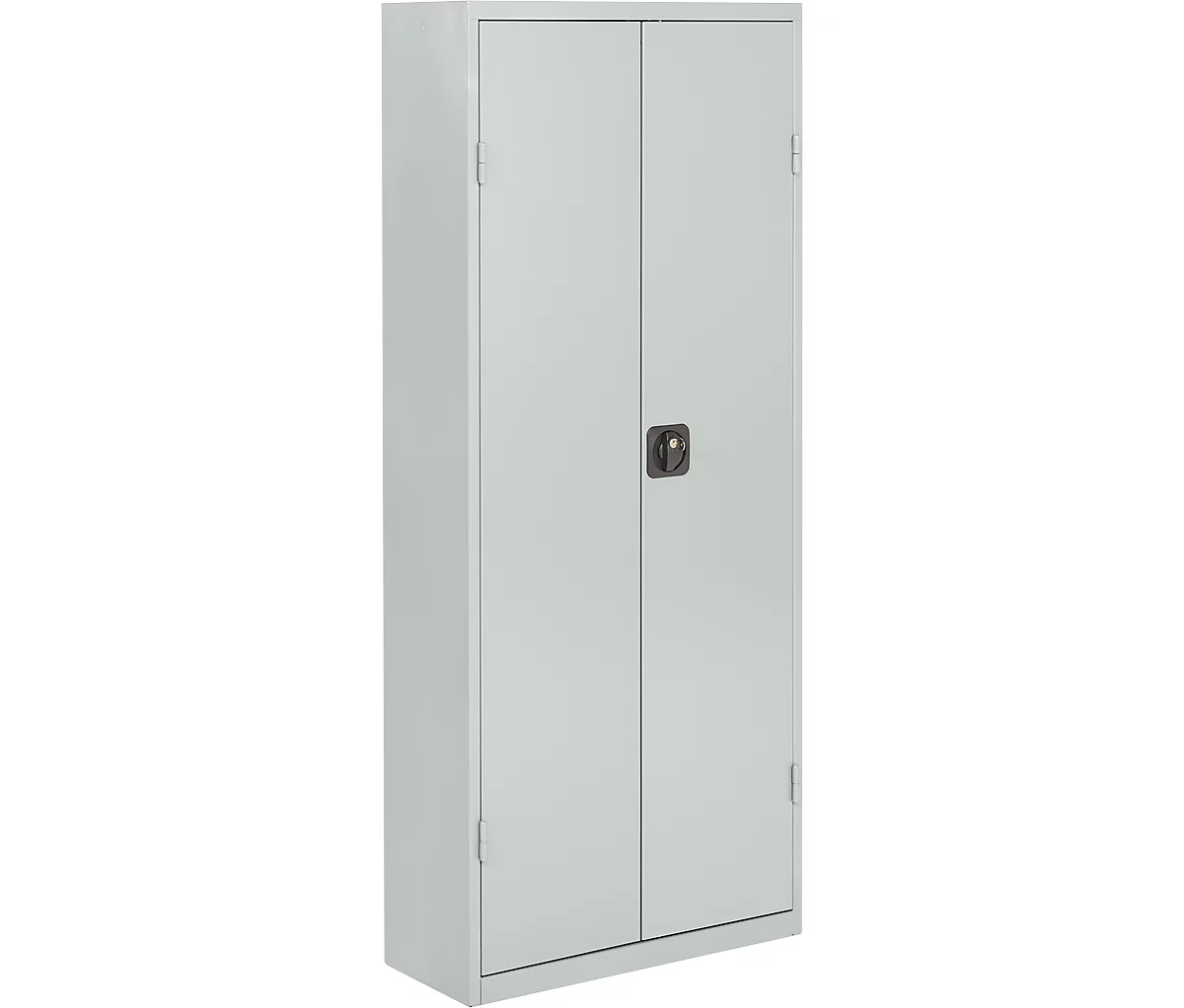Armario-almacén, 1690 mm de alto, 11 estantes, 60 cajas, con puertas, gris luminoso