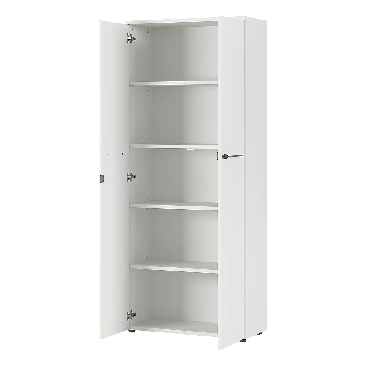 Armario archivador Agenda, 5 AA, con cerradura, Al 1970 x An 800 x P 400 mm, gris luminoso