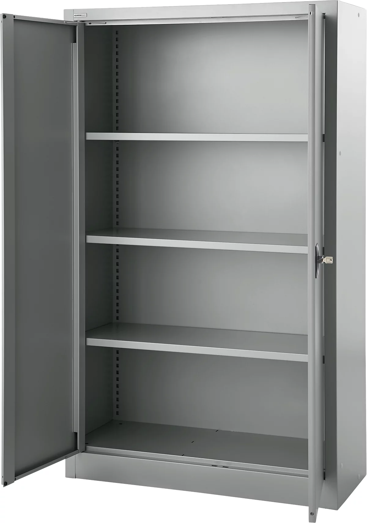 Armario archivador Schäfer Shop Select, con cerradura, altura 1585 mm, anchura 950 mm, gris claro RAL 7035