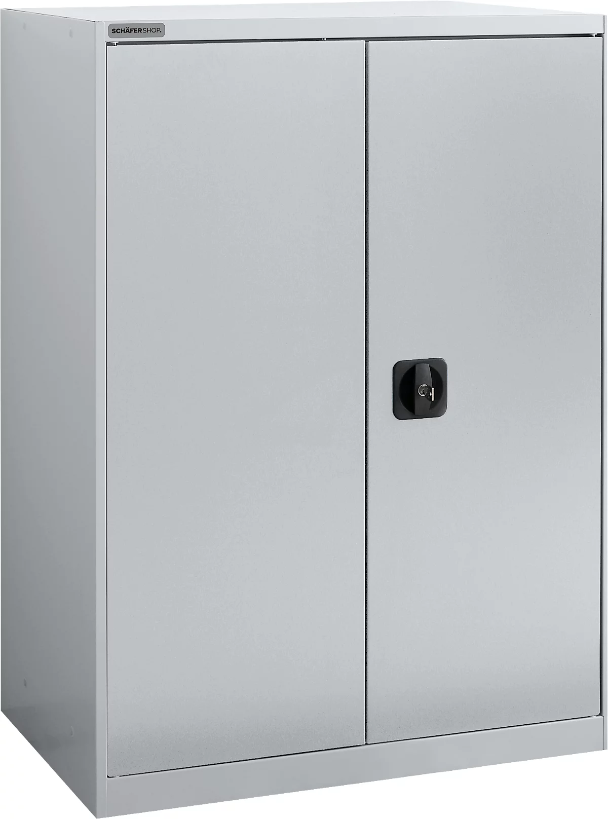 Armario con puerta batiente Schäfer Shop Select MS-i 12408, chapa de acero, An 800 x P 400 x Al 1215 mm, 3 OH, aluminio blanco, hasta 150 kg 