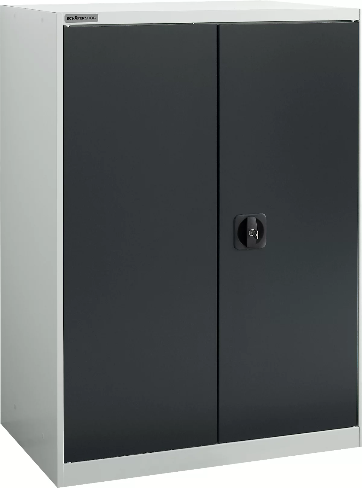 Armario con puerta batiente Schäfer Shop Select MS-i 12408, chapa de acero, An 800 x P 400 x Al 1215 mm, 3 OH, gris claro/gris antracita, hasta 150 kg 
