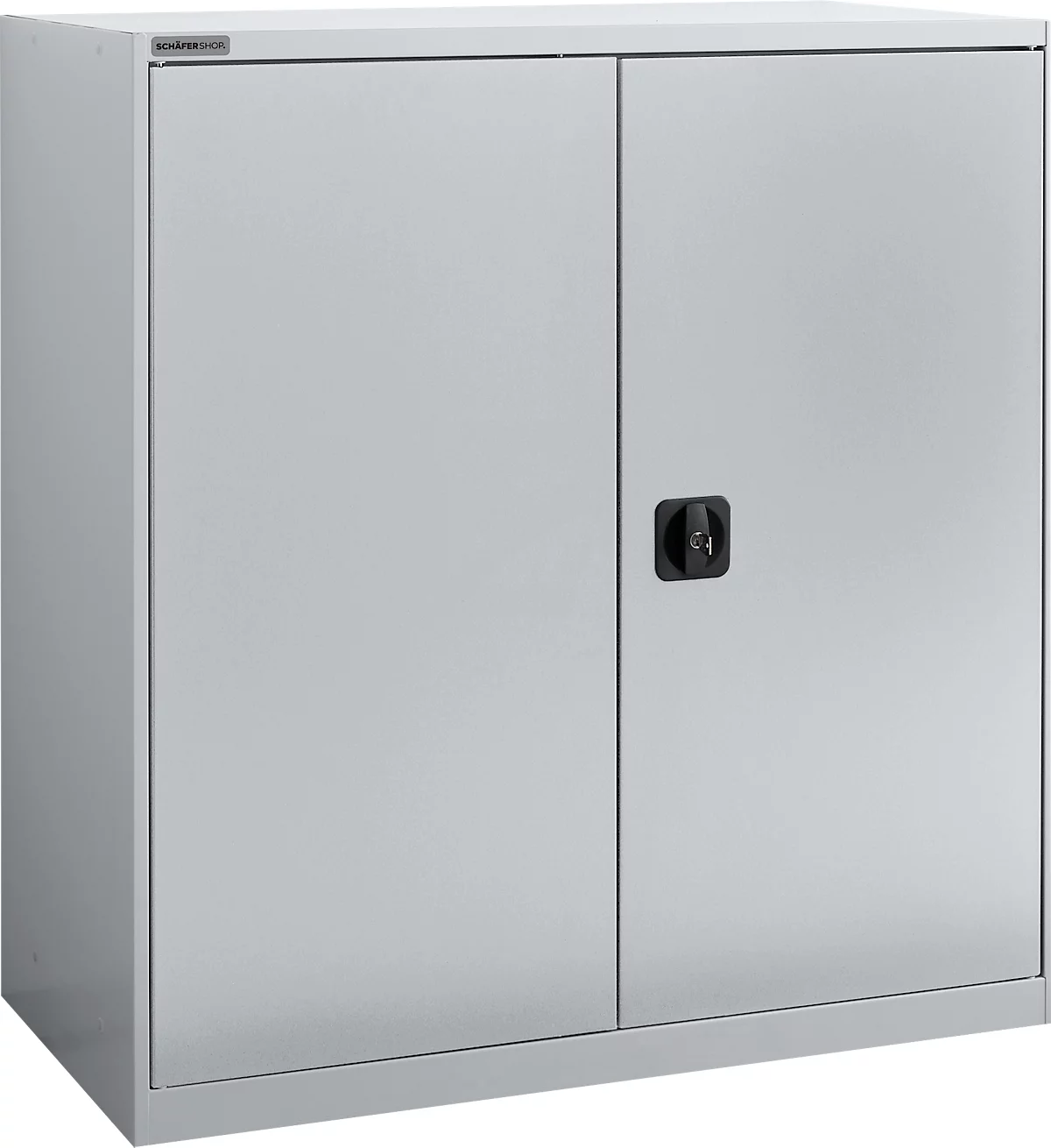 Armario con puerta batiente Schäfer Shop Select MS-i 12409, chapa de acero, An 950 x P 400 x Al 1215 mm, 3 OH, aluminio blanco, hasta 150 kg 