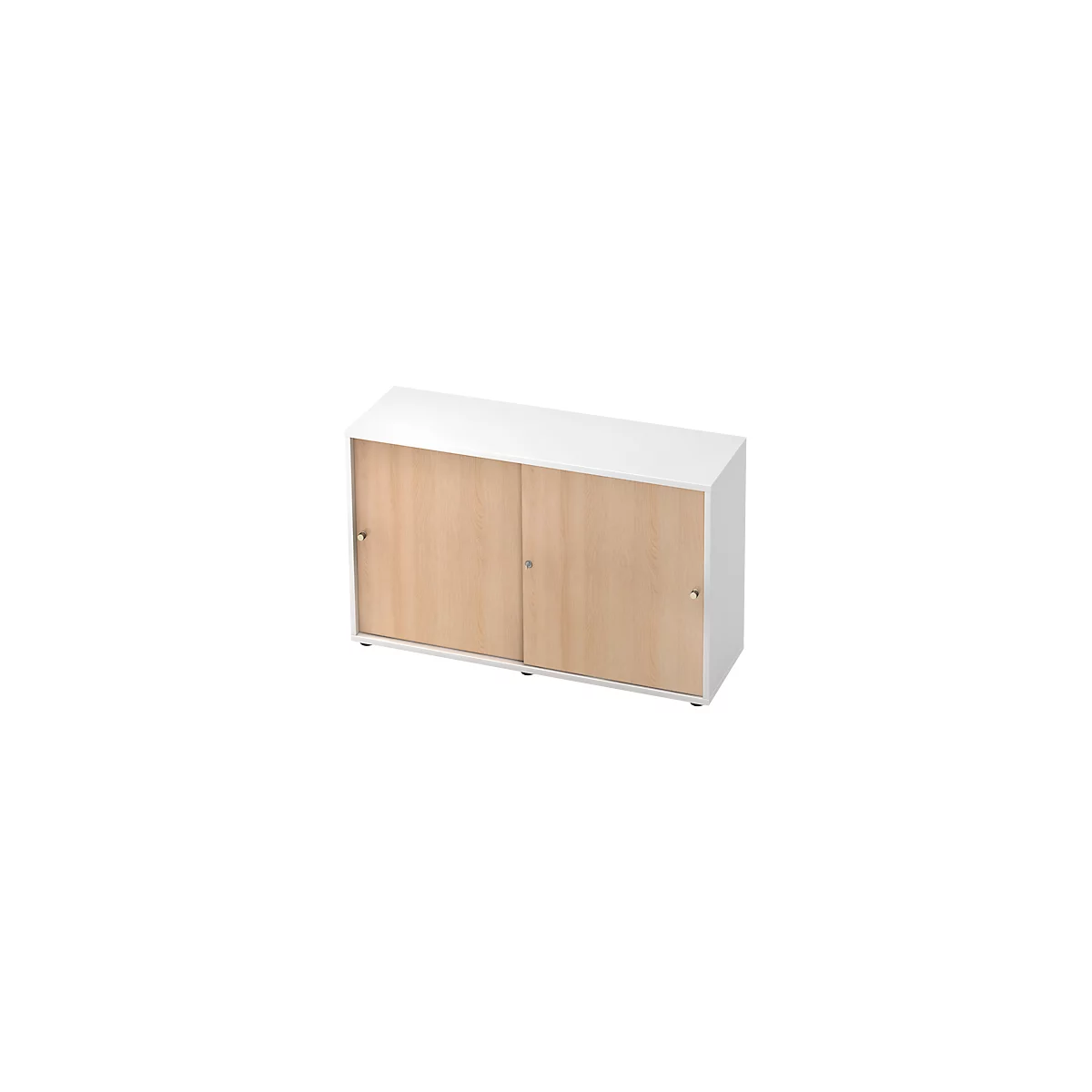 Armario con puertas correderas TOPAS LINE, 2 OH, blanco/roble