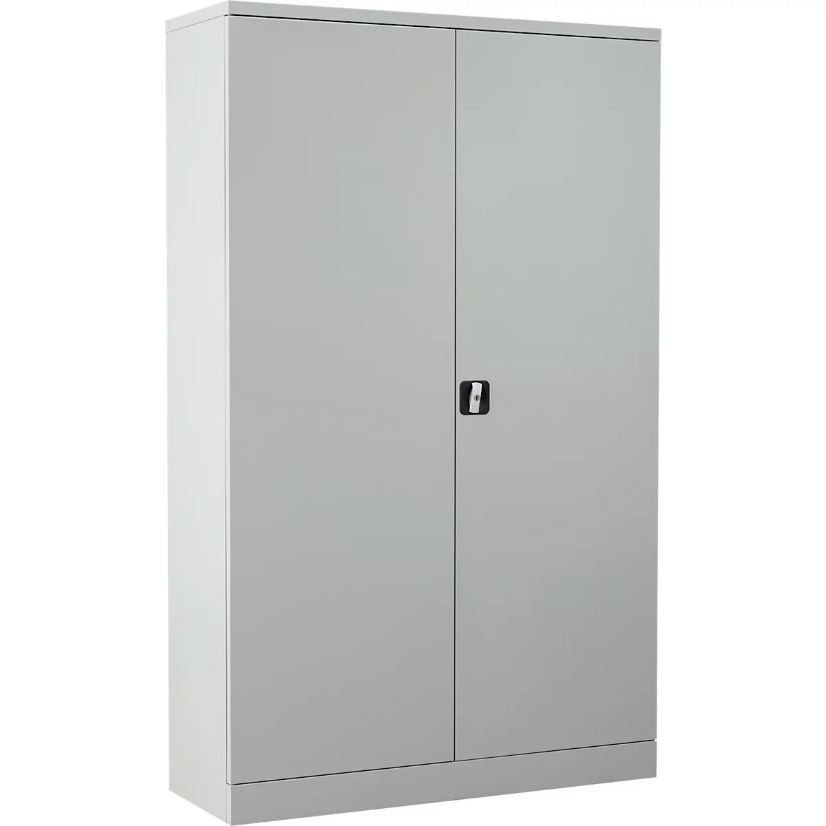 Armario de acero con puerta abatible, ancho 1200 x fondo 420 x alto 1950 mm, gris claro 7035