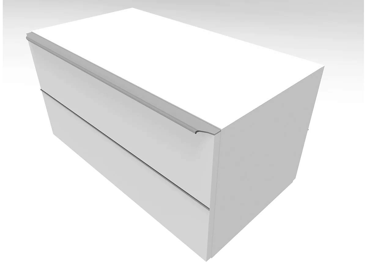 Armario de cajones QUANDOS BOX, 1 cajón, An 800 x P 440 x Al 374 mm, blanco