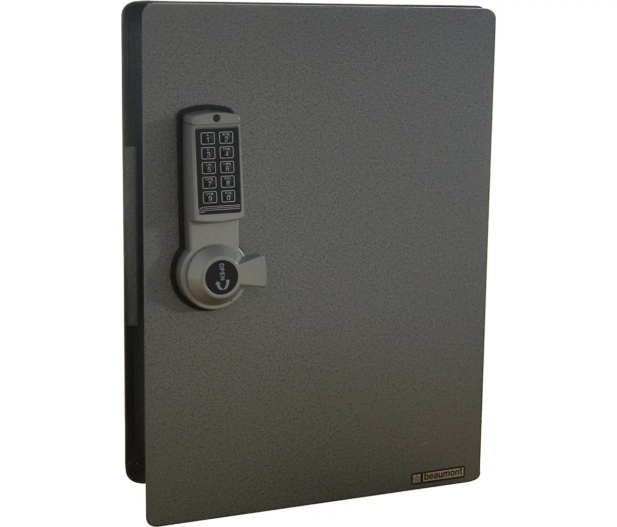 Armario de llaves con cerradura electrónica, 91 ganchos, plata efecto martillado