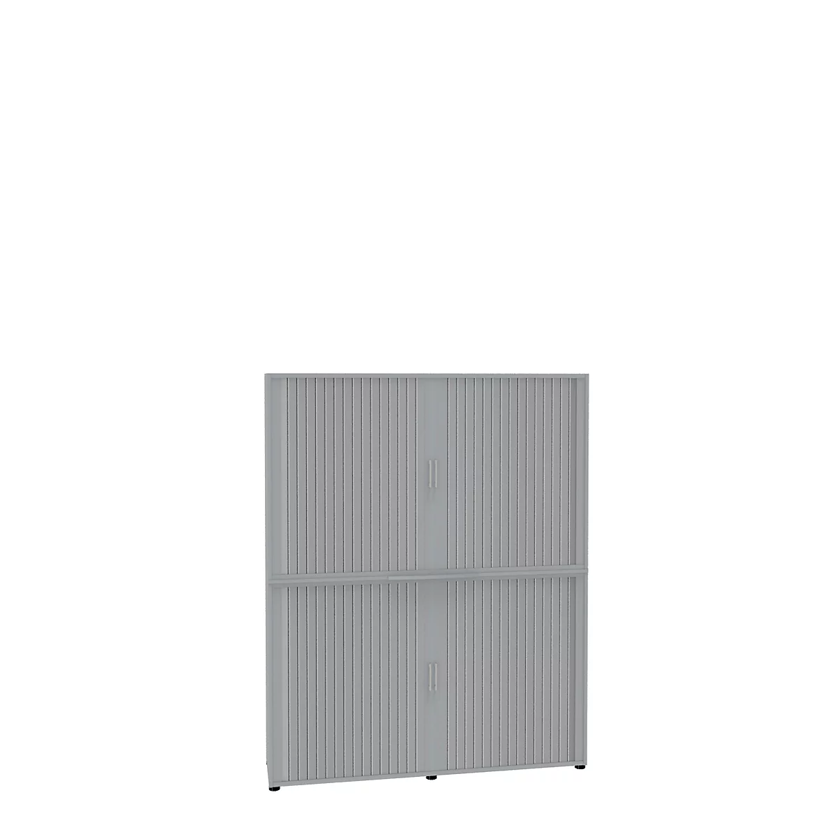 Armario de persiana, 6 AA, de 2 piezas, con tabique central, An 1800 mm, gris luminoso