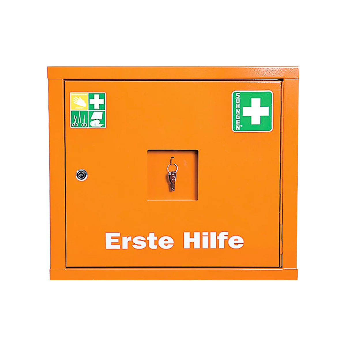 Armario de primeros auxilios Juniorsafe Norm Plus, con contenido+juego de extensión, B 490 x H 420 x T 200 mm, naranja