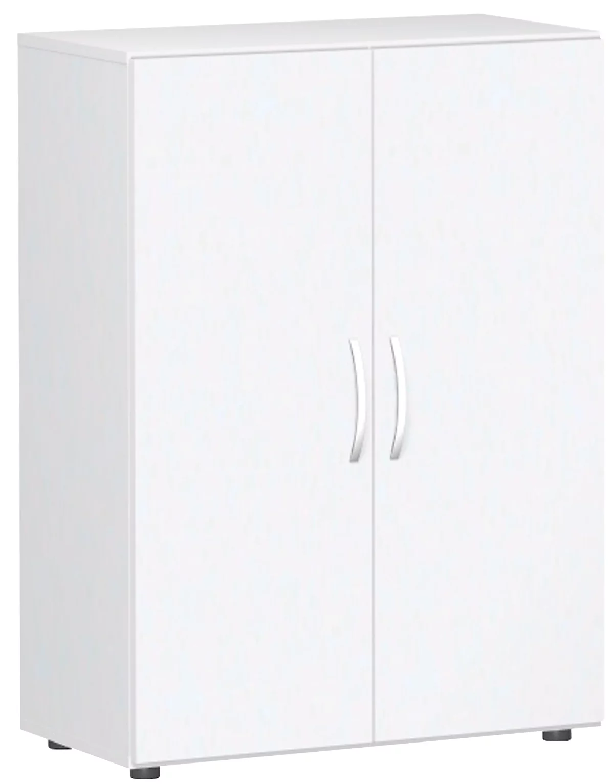 Armario de puertas batientes PALENQUE, 3 alturas de archivo, An 800 x P 420 x Al 1104 mm, blanco