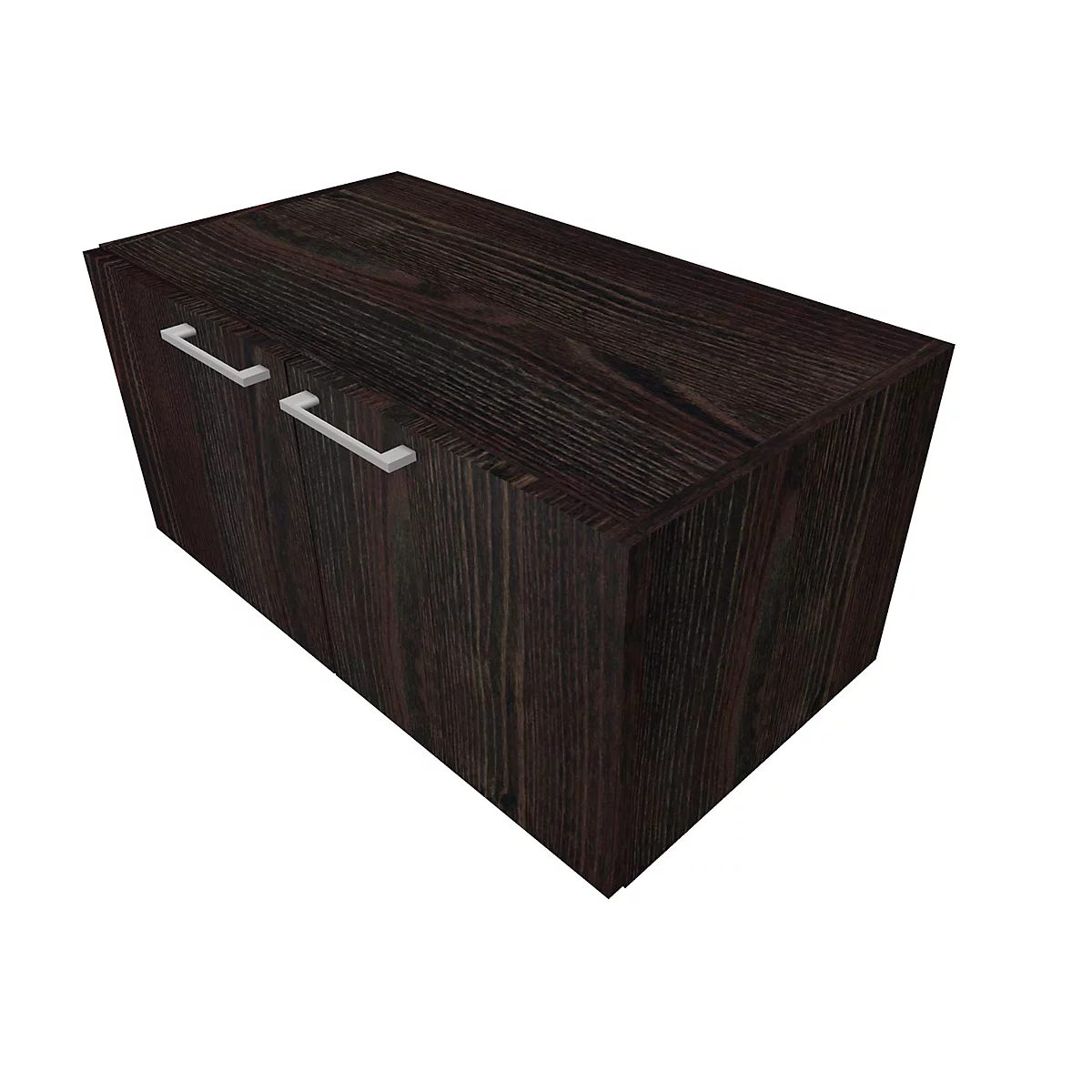 Armario de puertas batientes SOLUS PLAY, 1 AA, con tirador, An 800 x P 440 x Al 374 mm, roble oscuro