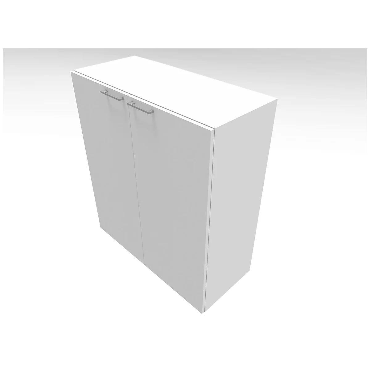 Armario de puertas batientes SOLUS PLAY, 3 AA, tirador arriba, An 800 x P 440 x Al 1122 mm, blanco